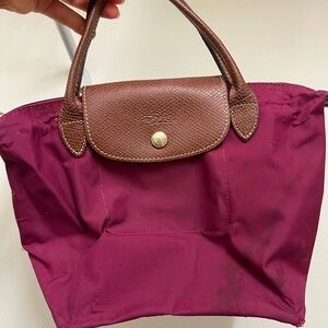 Longchamp Brown and Purple Tote Bag